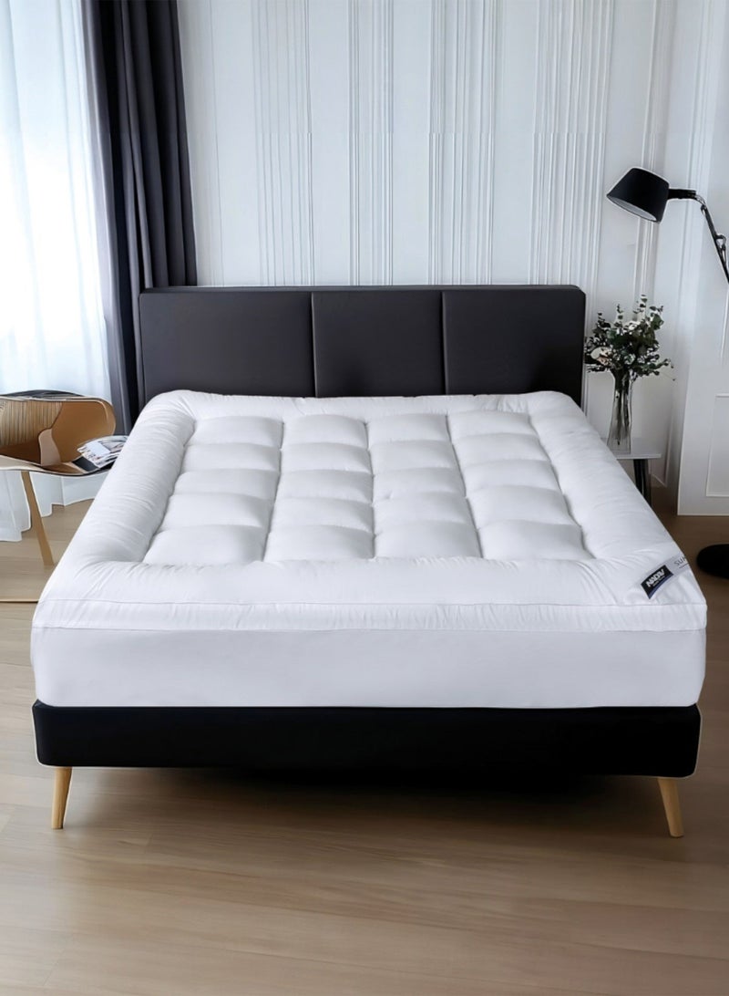 NADAV Sukoon Hotel-Style Mattress Topper – Single & half Size 120×200 cm, 5 cm Thickness, White - Image 5